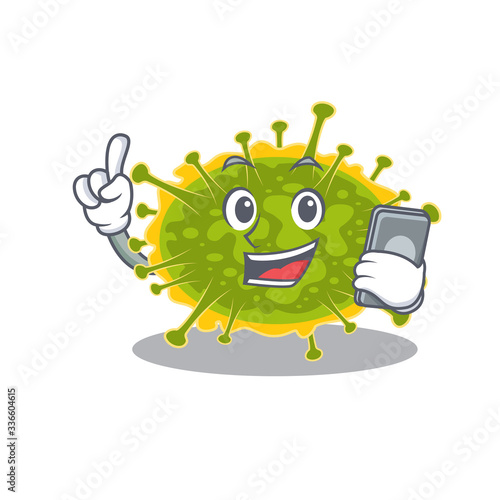 insthoviricetes cartoon in character speaking on phone