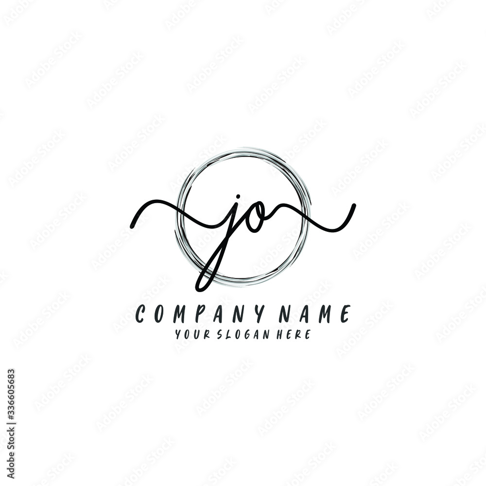 JO initial Handwriting logo vector templates JO initial Handwriting logo vector templates