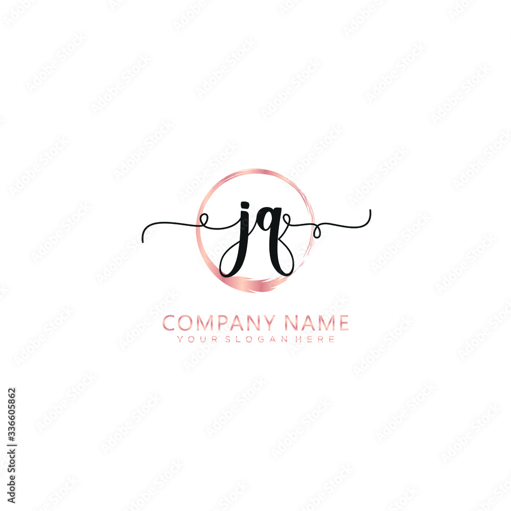 JQ initial Handwriting logo vector templates JQ initial Handwriting logo vector templates