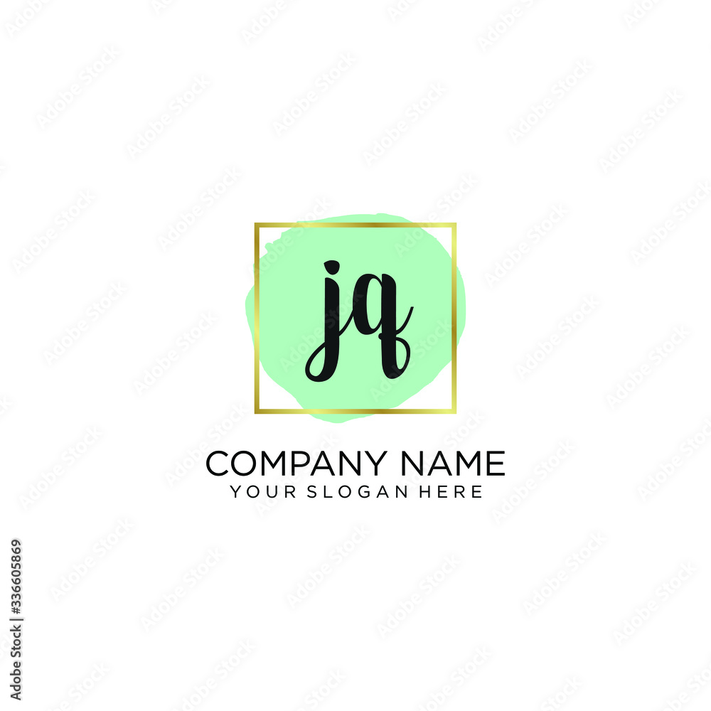 JQ initial Handwriting logo vector templates JQ initial Handwriting logo vector templates