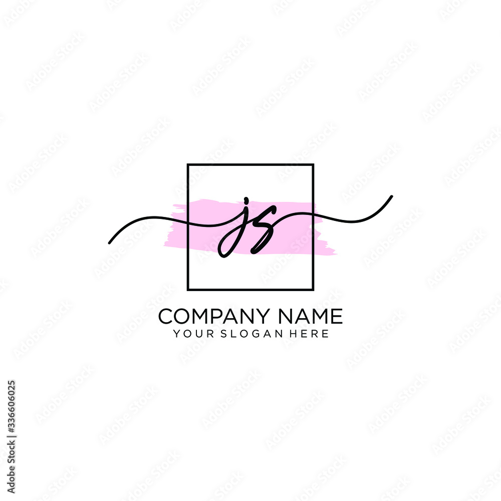 JS initial Handwriting logo vector templates JS initial Handwriting logo vector templates