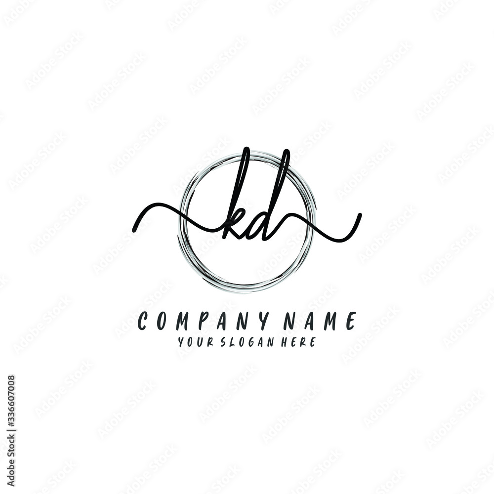 KD initial Handwriting logo vector templates KD initial Handwriting logo vector templates