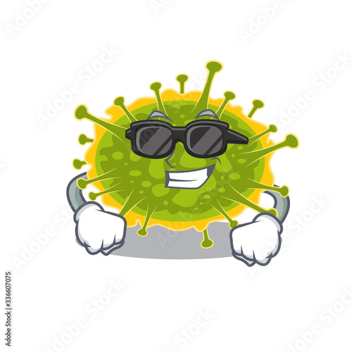 Cool insthoviricetes cartoon character wearing expensive black glasses
