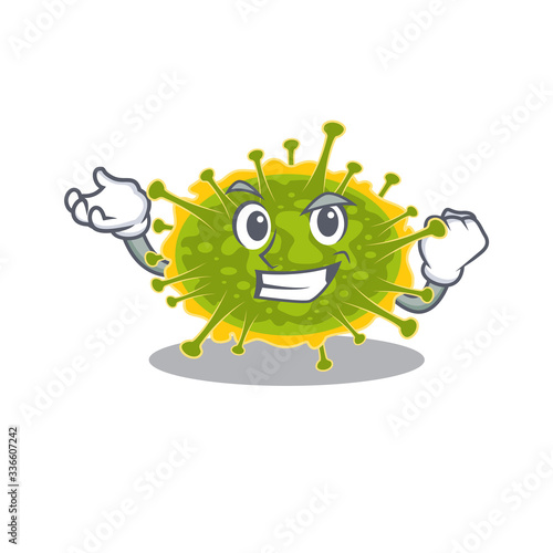 A dazzling insthoviricetes mascot design concept with happy face