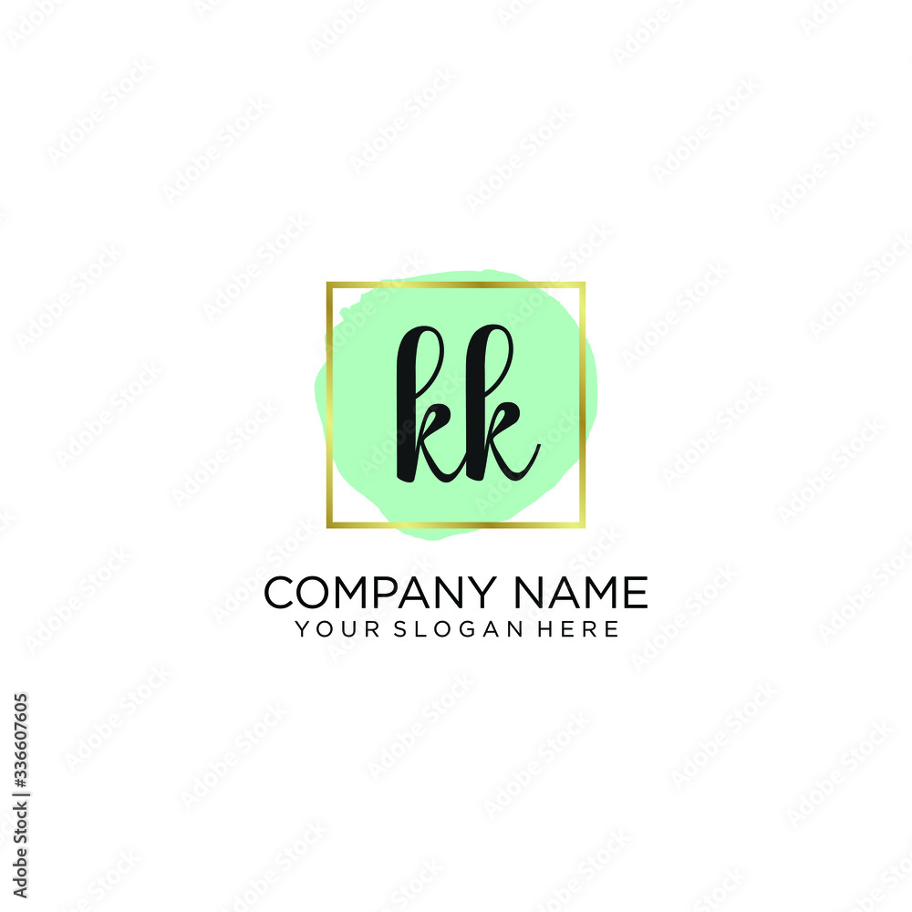 KK initial Handwriting logo vector templates KK initial Handwriting logo vector templates