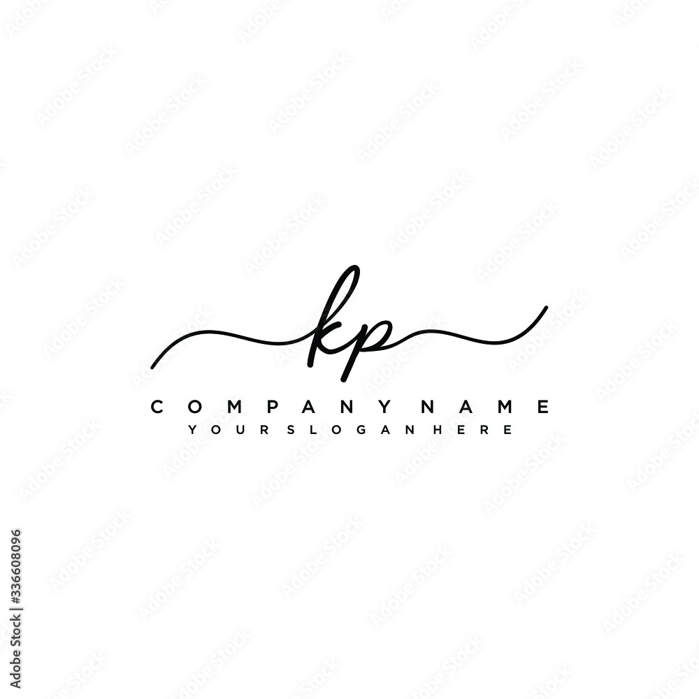 KP initial Handwriting logo vector templates KP initial Handwriting logo vector templates