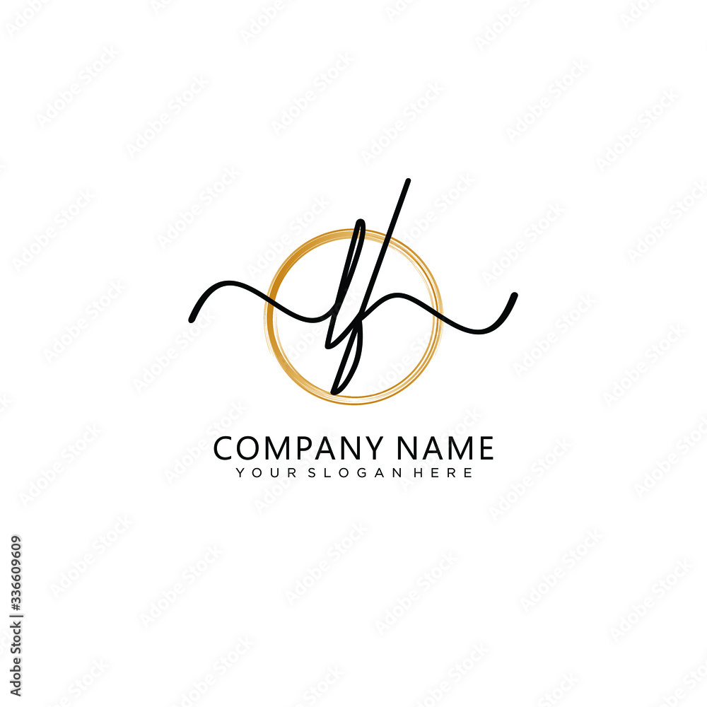 LF initial Handwriting logo vector templates LF initial Handwriting logo vector templates