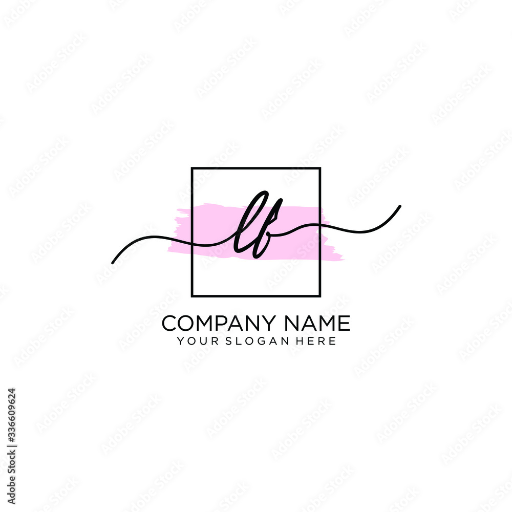 LF initial Handwriting logo vector templates LF initial Handwriting logo vector templates