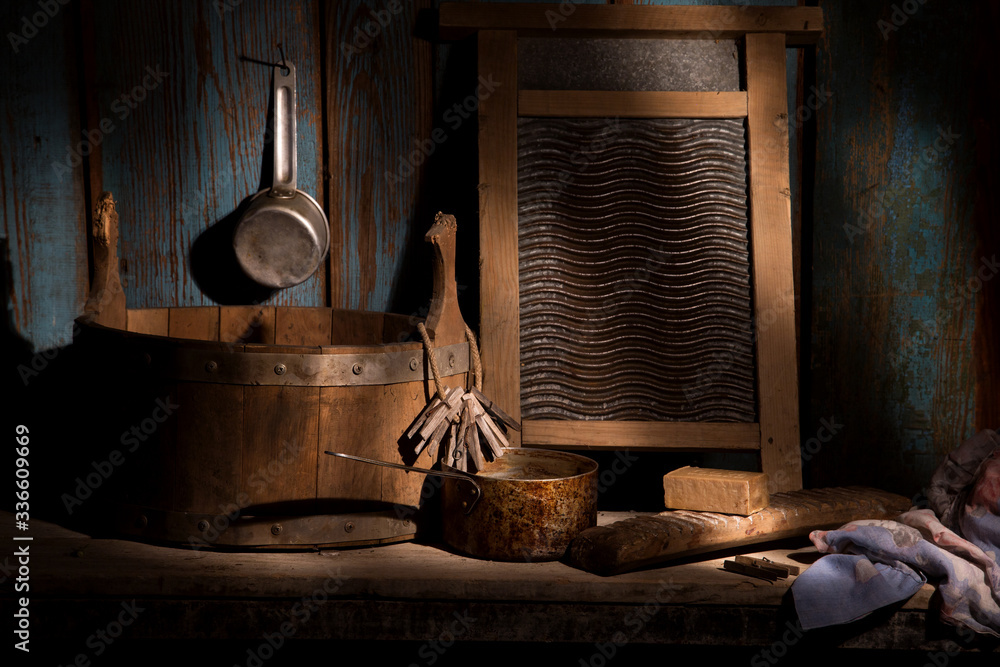 old wooden items for washing old wooden items for washing