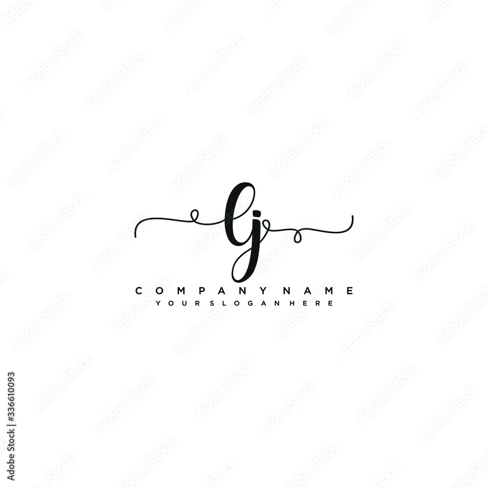 LJ initial Handwriting logo vector templates LJ initial Handwriting logo vector templates