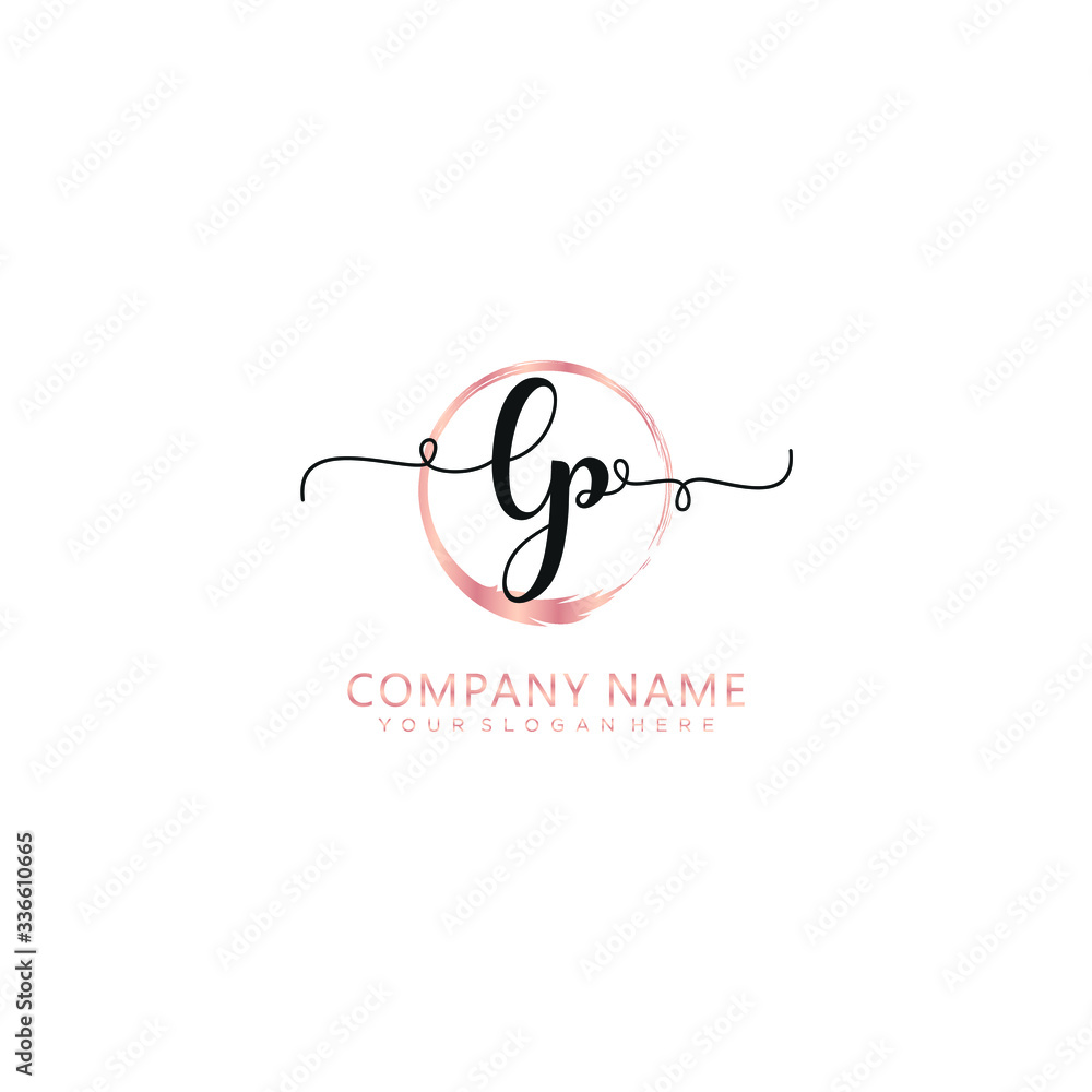 LP initial Handwriting logo vector templates LP initial Handwriting logo vector templates