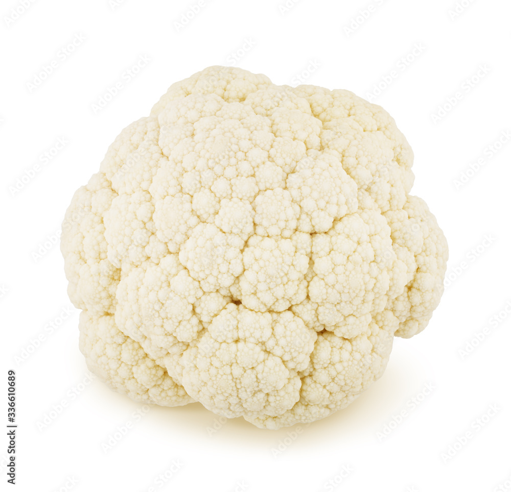 Fresh whole cauliflower isolated on a white background. Fresh whole cauliflower isolated on a white background.