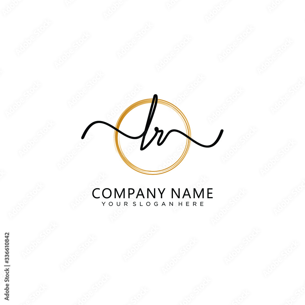 LR initial Handwriting logo vector templates LR initial Handwriting logo vector templates