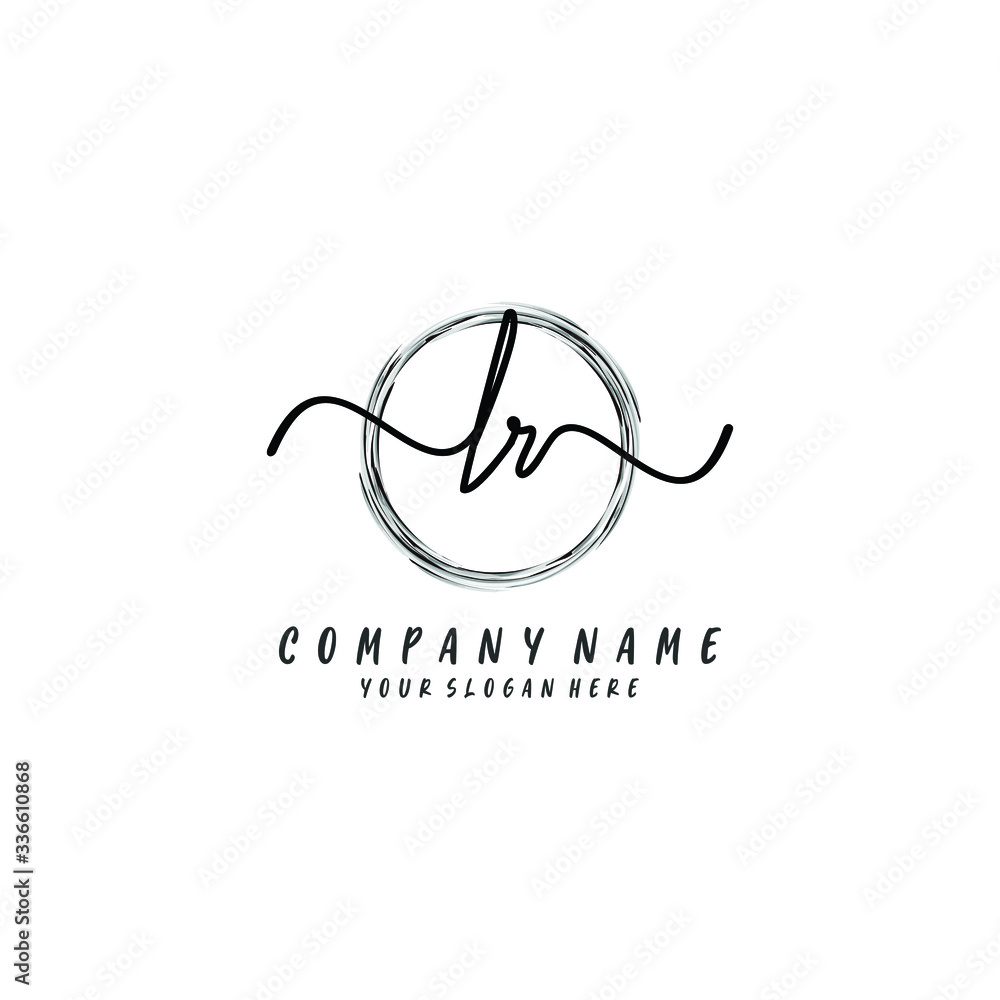 LR initial Handwriting logo vector templates LR initial Handwriting logo vector templates