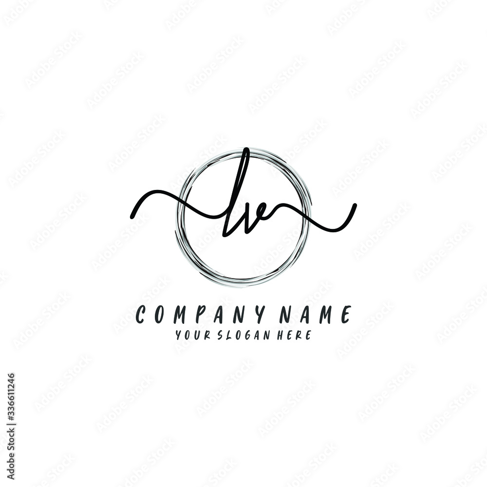 ,  initial Handwriting logo vector templates