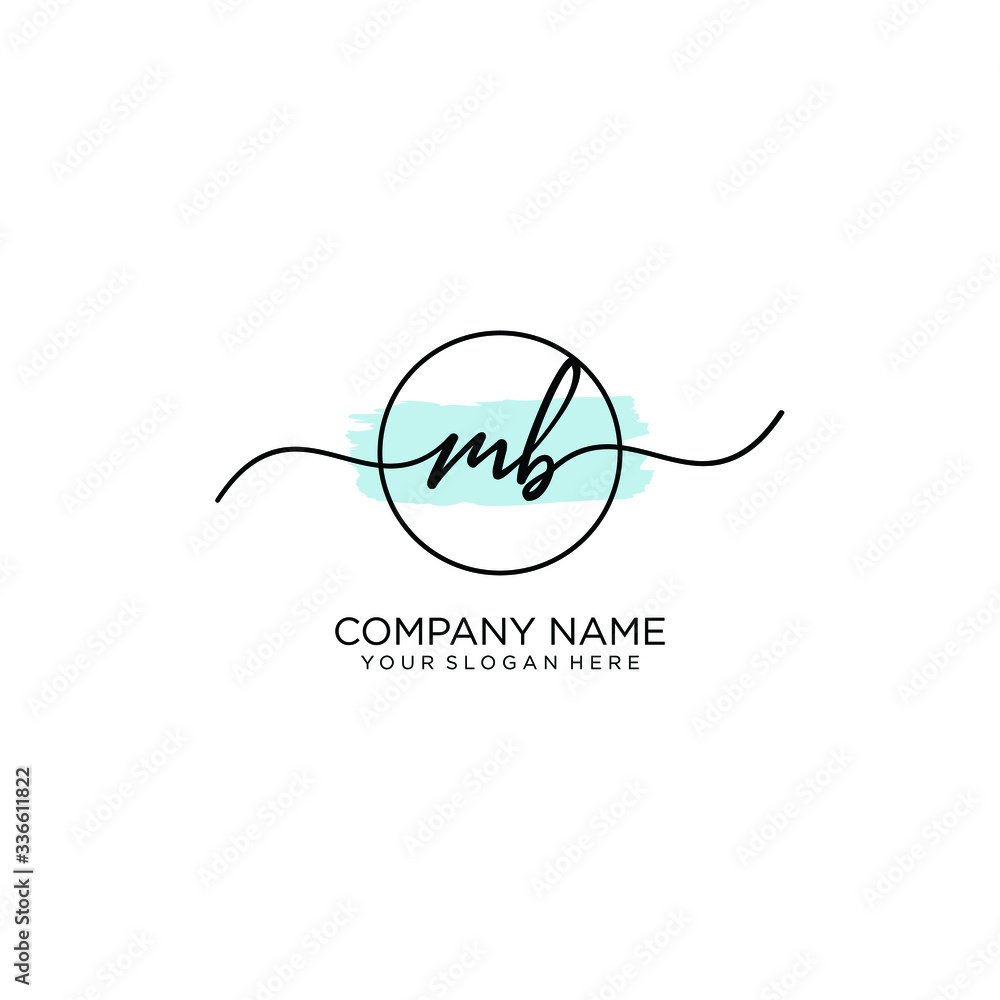 MB initial Handwriting logo vector templates MB initial Handwriting logo vector templates