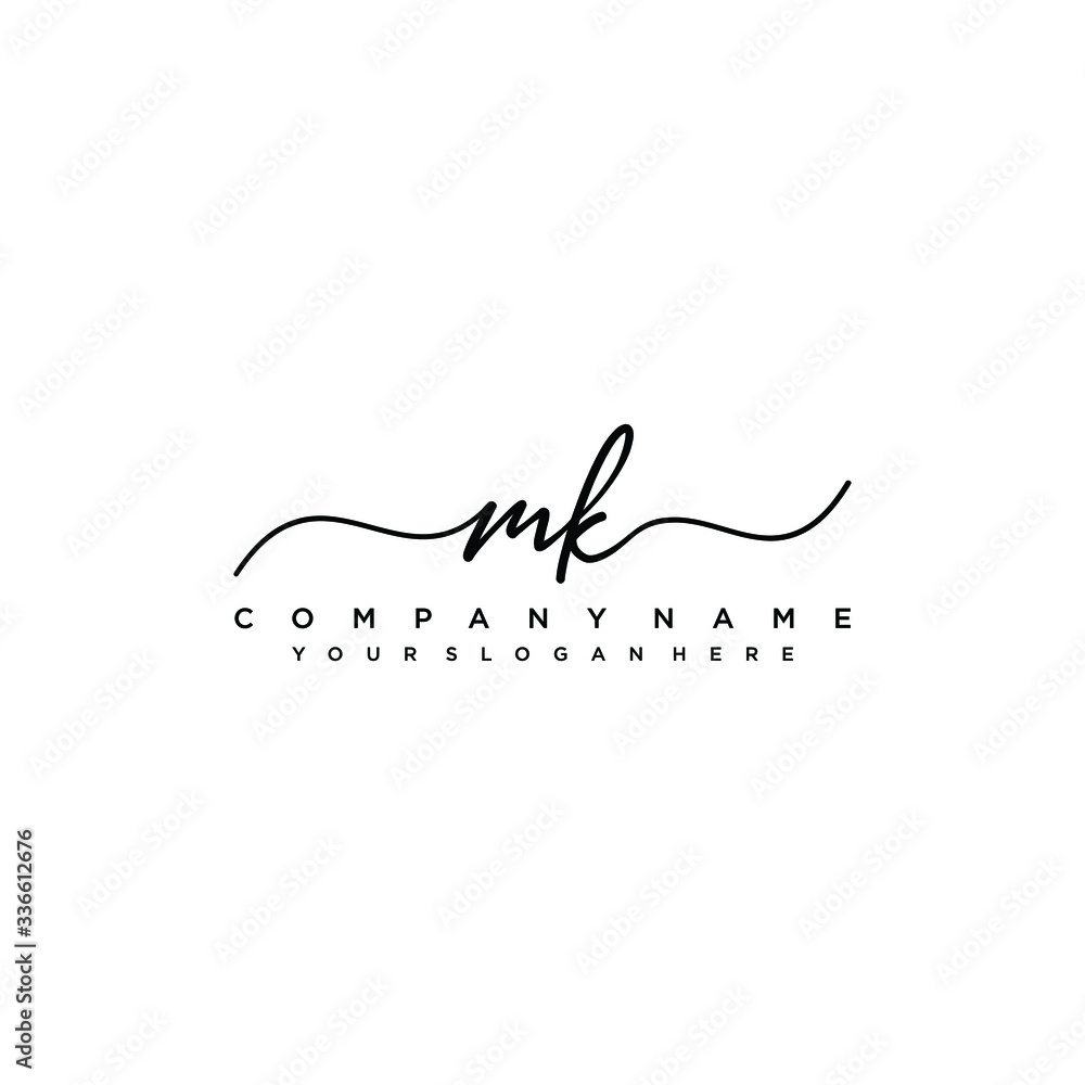 MK initial Handwriting logo vector templates MK initial Handwriting logo vector templates