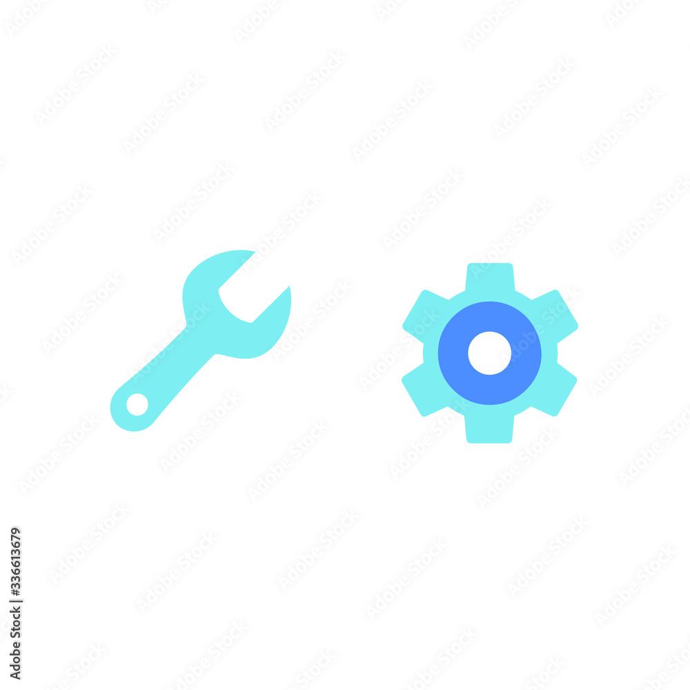 vector illustration of a wrench