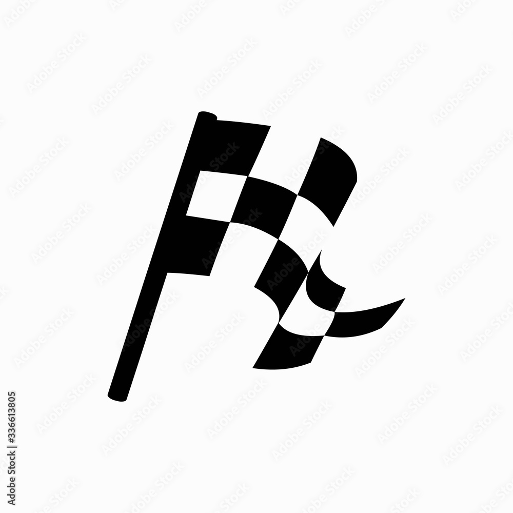 racing flag vector logo, flag logo design Stock Vector | Adobe Stock