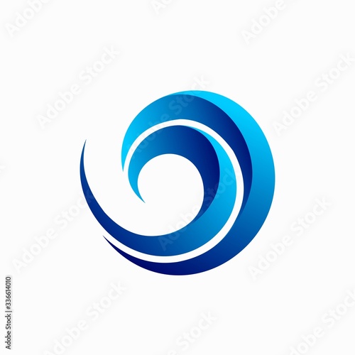 wave logo design, letter w logo