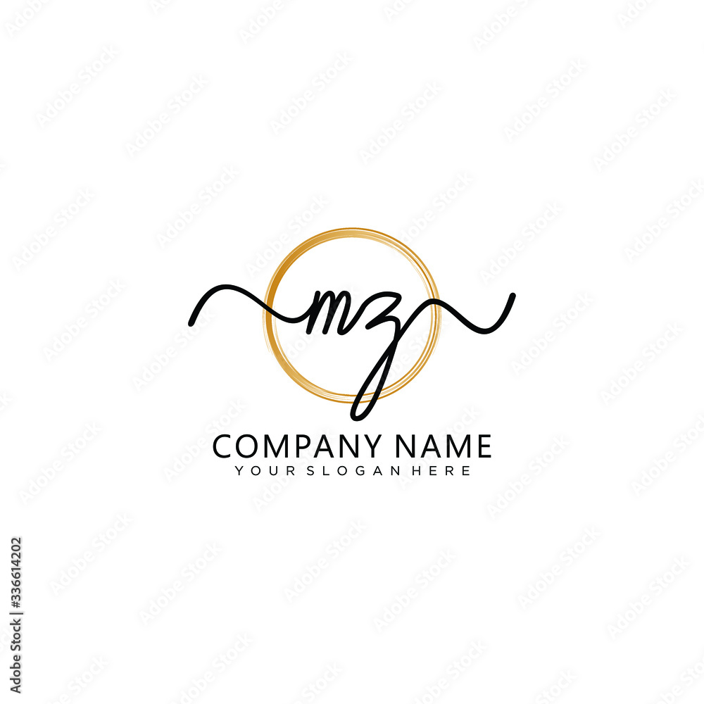 MZ initial Handwriting logo vector templates MZ initial Handwriting logo vector templates