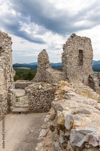 Ruins of Hrusov Castle, Zlate Moravce District, Nitra Region, Slovakia photo