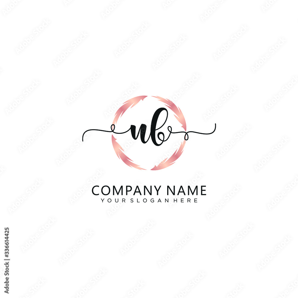 NB initial Handwriting logo vector templates NB initial Handwriting logo vector templates