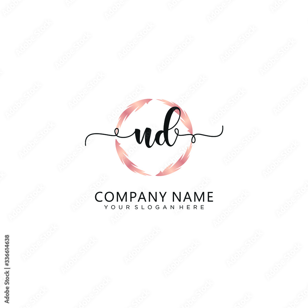 ND initial Handwriting logo vector templates ND initial Handwriting logo vector templates