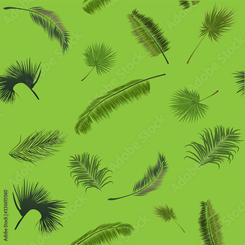 green palm leaves background