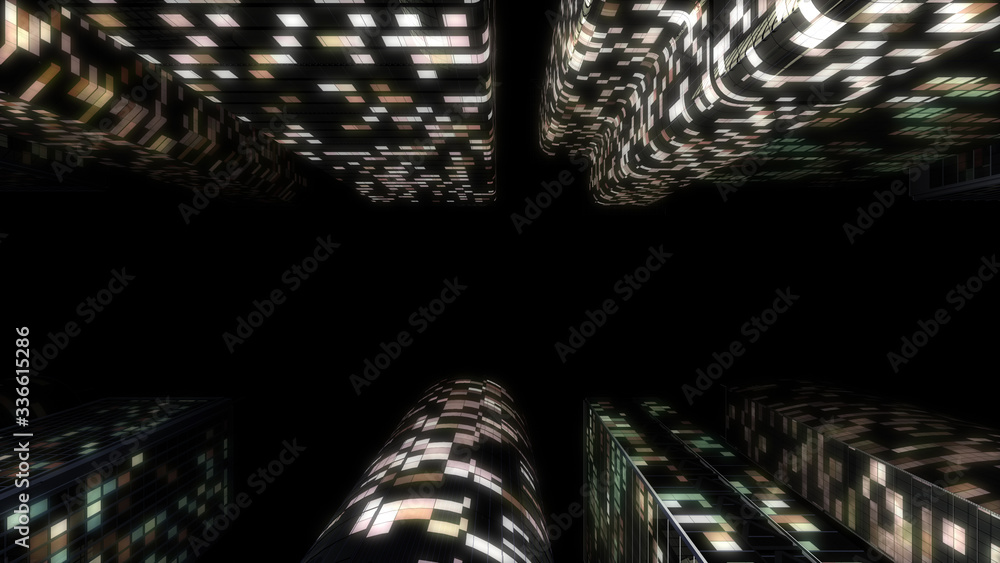 Modern Skyscraper Buildings office City Lights night 3D illustration images
Modern Skyscraper Buildings office City Lights night 3D illustration images