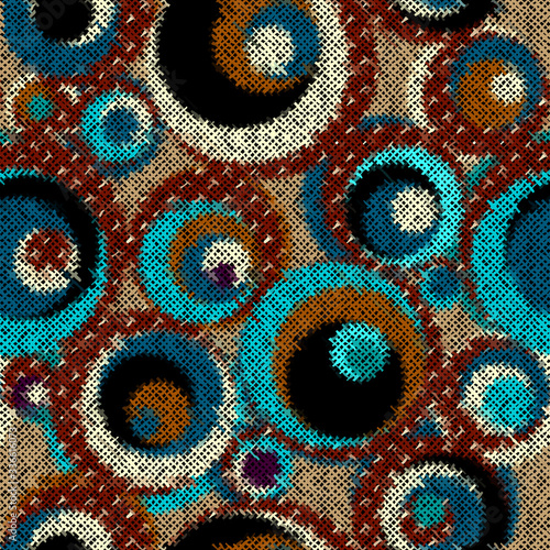 Imitation of a texture of rough canvas. Seamless pattern.