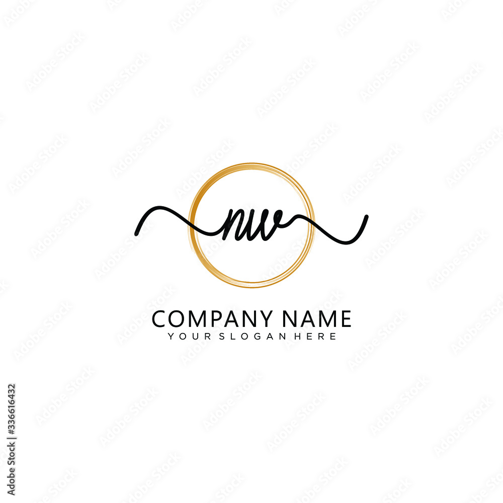 NW initial Handwriting logo vector templates NW initial Handwriting logo vector templates
