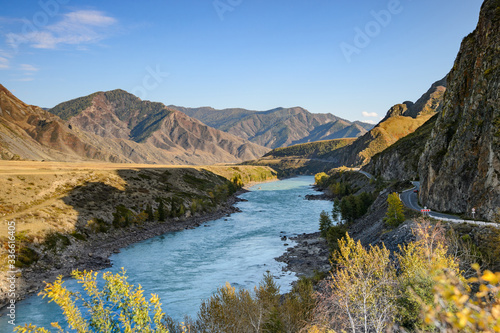 Fototapeta Naklejka Na Ścianę i Meble -  Katun river. Mountain Altai.