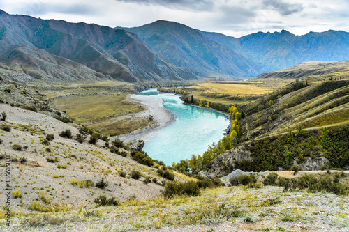Katun river. Mountain Altai.