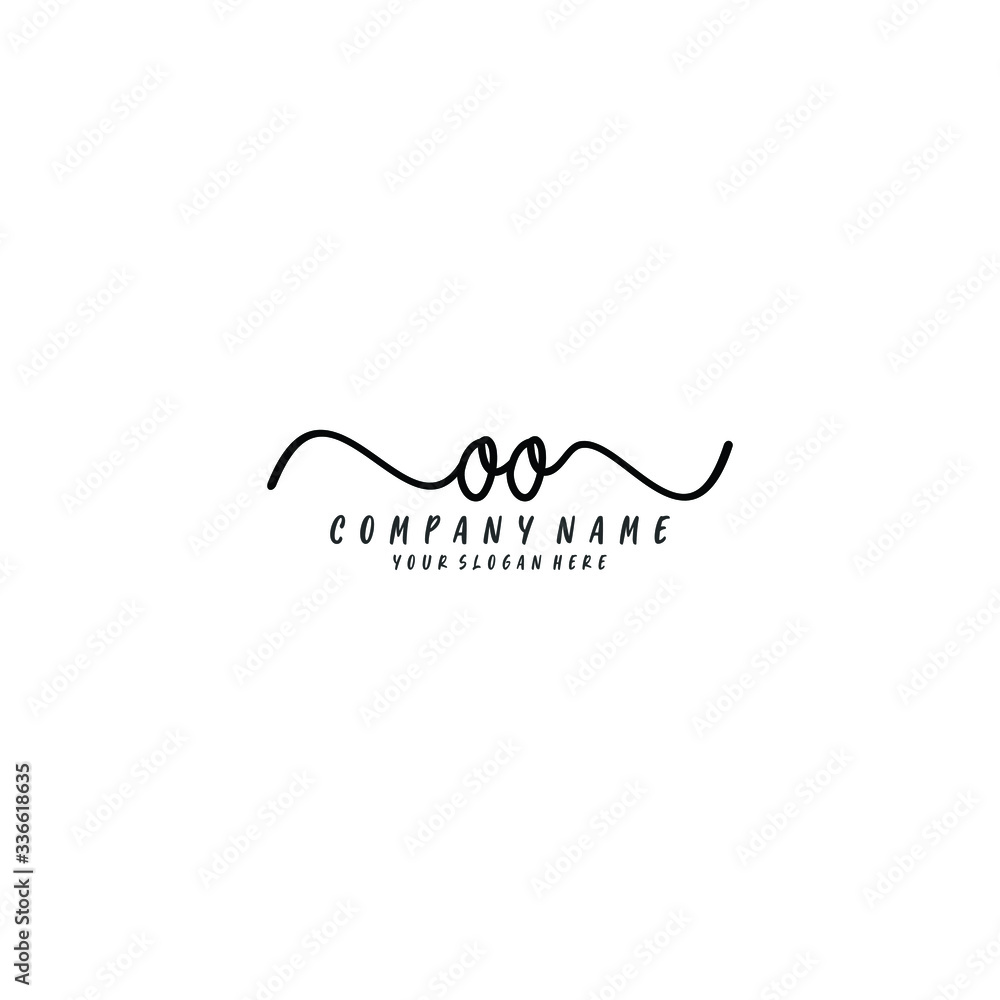 OO initial Handwriting logo vector templates OO initial Handwriting logo vector templates