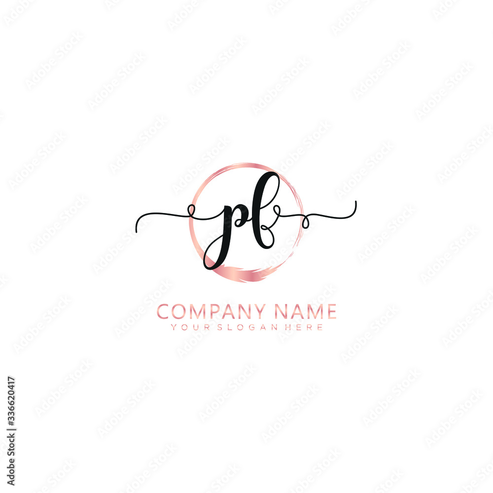 PF initial Handwriting logo vector templates PF initial Handwriting logo vector templates