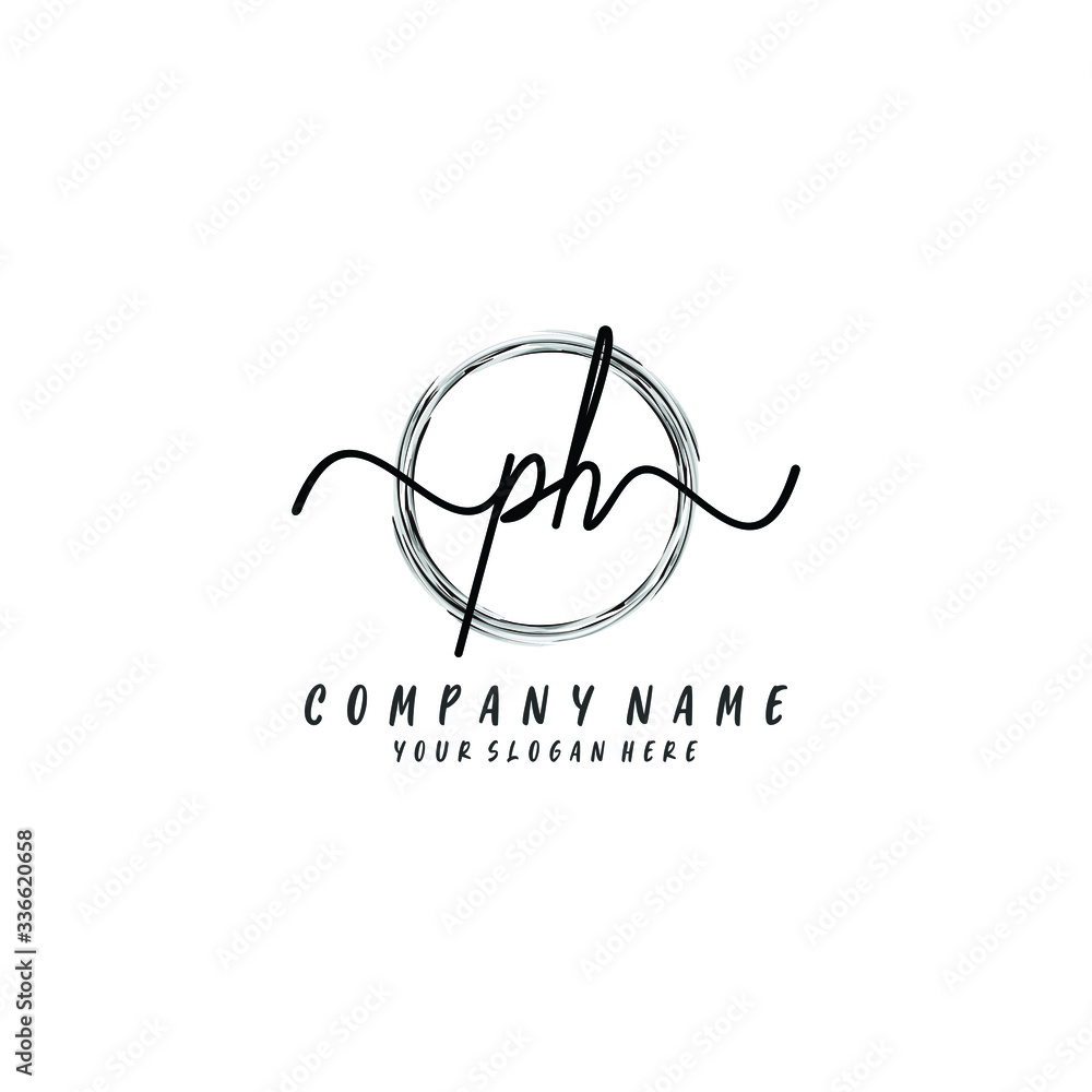 PH initial Handwriting logo vector templates PH initial Handwriting logo vector templates