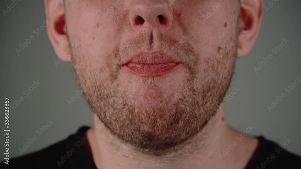large male mouth chews sushi 4k frame large male mouth chews sushi 4k frame