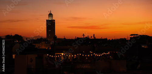 Marrakech landscape by night