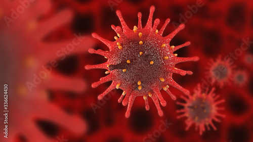 Фотография Corona Virus cells globule