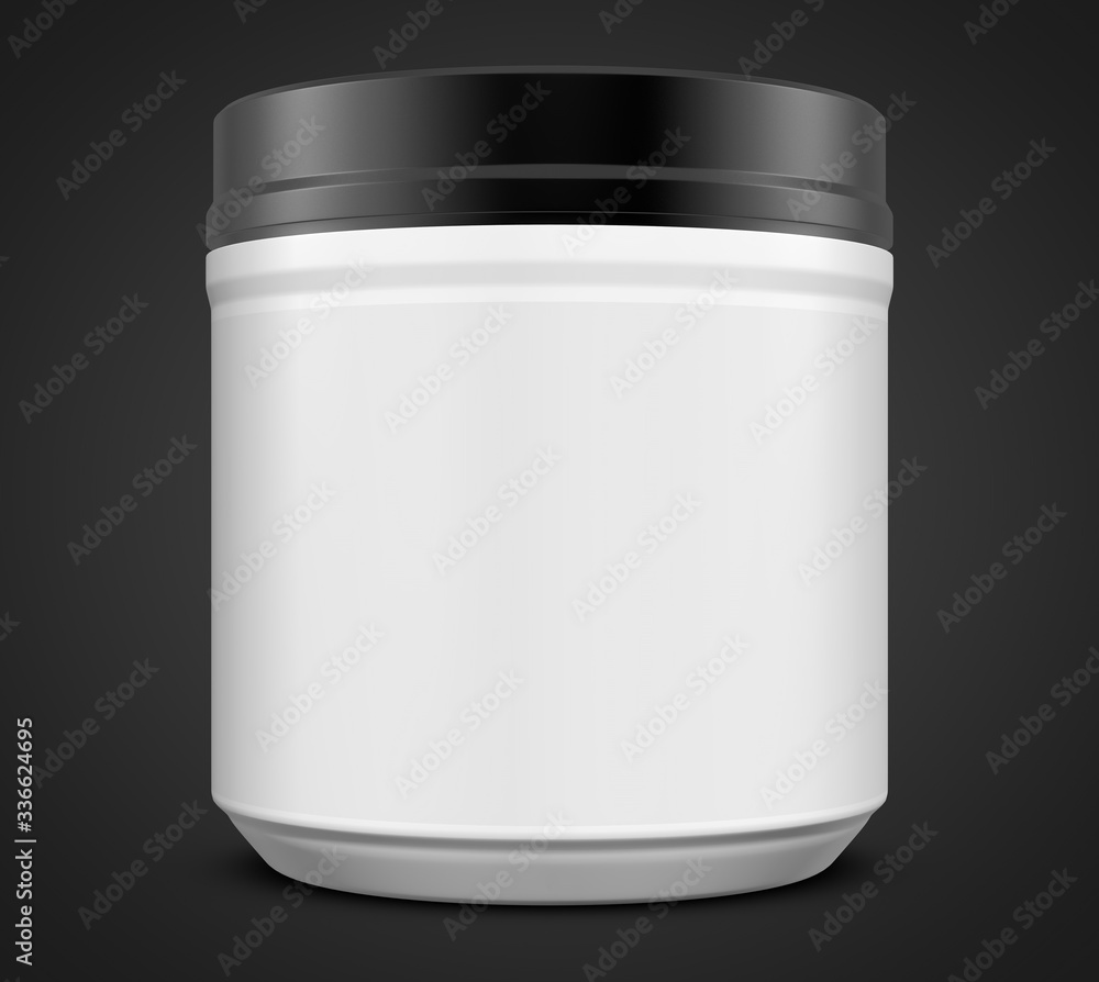 Realistic 3D Bottle Mock Up Template on Black Background.3D Rendering,3D Illustration.Copy Space