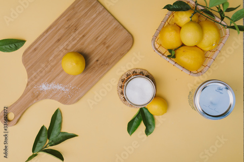 ingedients to make preserved lemons