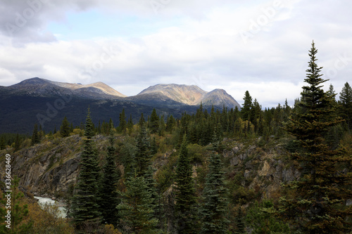 Yukon, Canada / USA - August 10, 2019: Yukon landscape, Yukon, Canada, USA