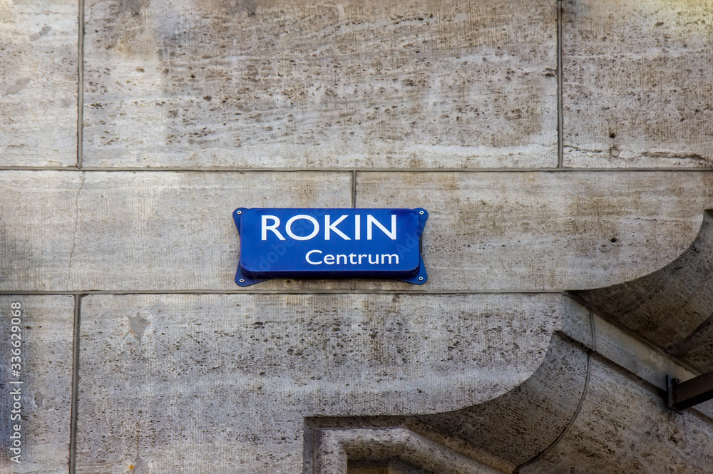 Fototapeta Rokin street sign in Amsterdam