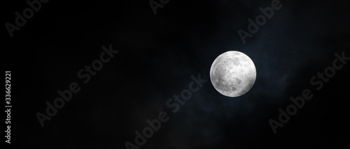 Full moon on the dark night