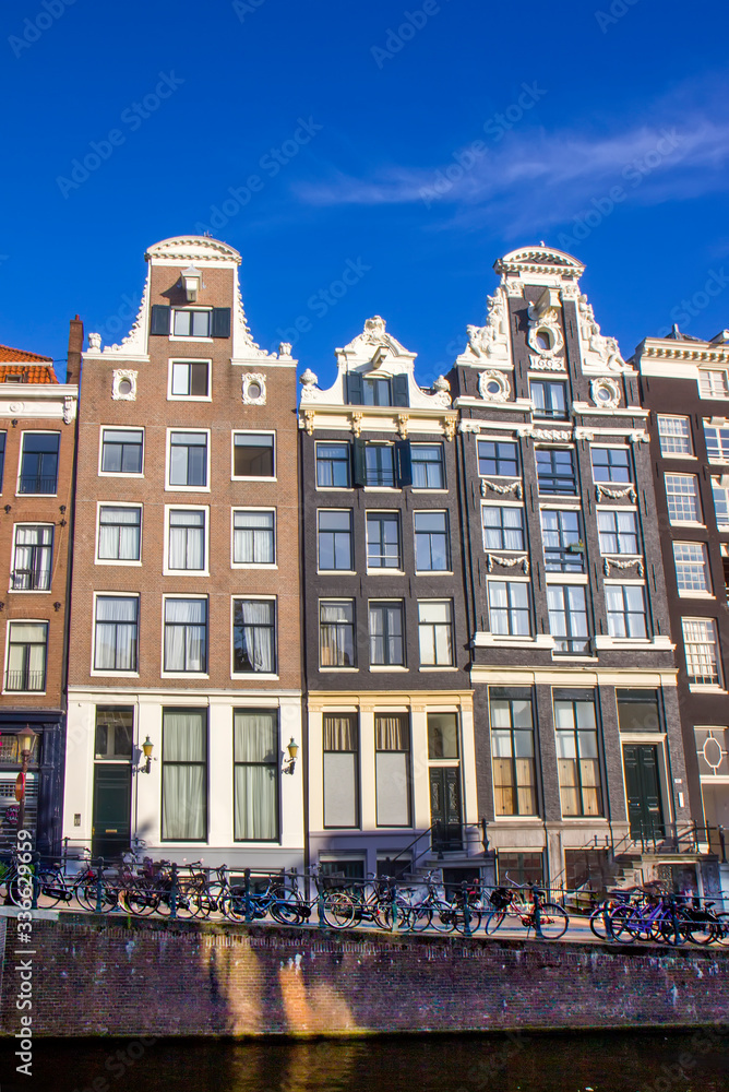View of the houses in Amsterdam