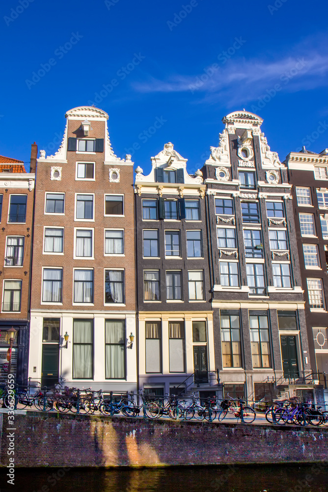 Fototapeta premium View of the houses in Amsterdam