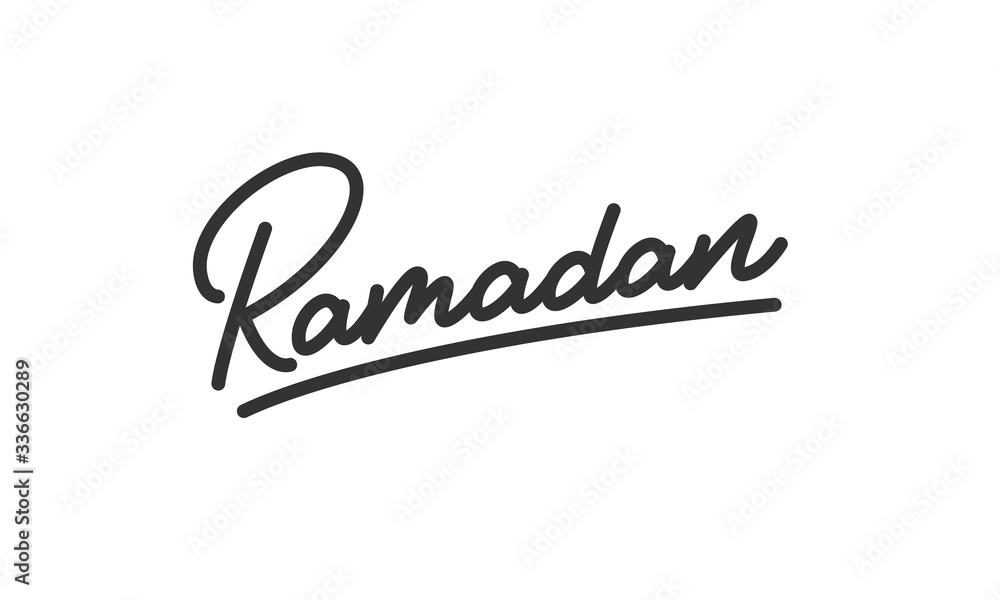 Ramadan lettering. Calligraphy for Islamic holiday Ramadan