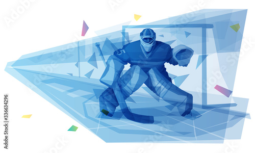 Ice hockey goaltender in the game