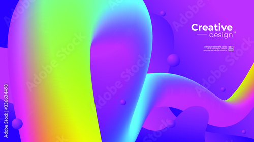 Abstract fluid shape background. Landing page fluid graphic trendy style. Creative background.